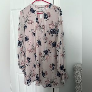 Chelsea & Violet Mauve Floral Print Dress